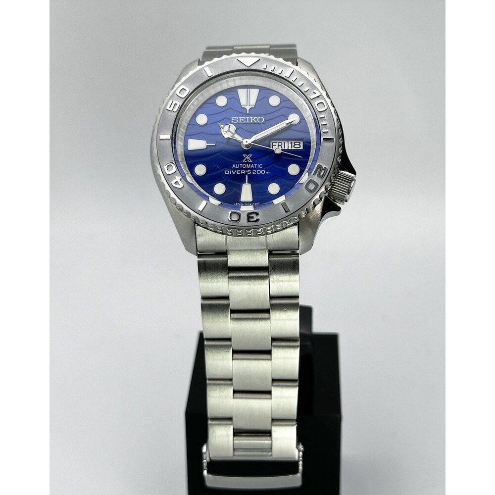 Custom Seiko Mod Blue Wave SKX Yachtmaster 42mm